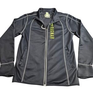 Ragnar Relay Full Zip‎ Track Jacket Mens Large Black Lime Green Activewear